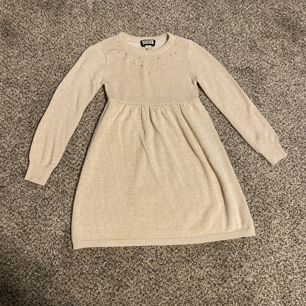 The Children's Place Cream Knit Casual Dress
